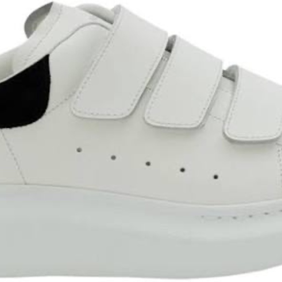Alexander McQueen Women's Oversized Triple Strap Sneaker Velcro White Black 41 - Picture 1 of 8